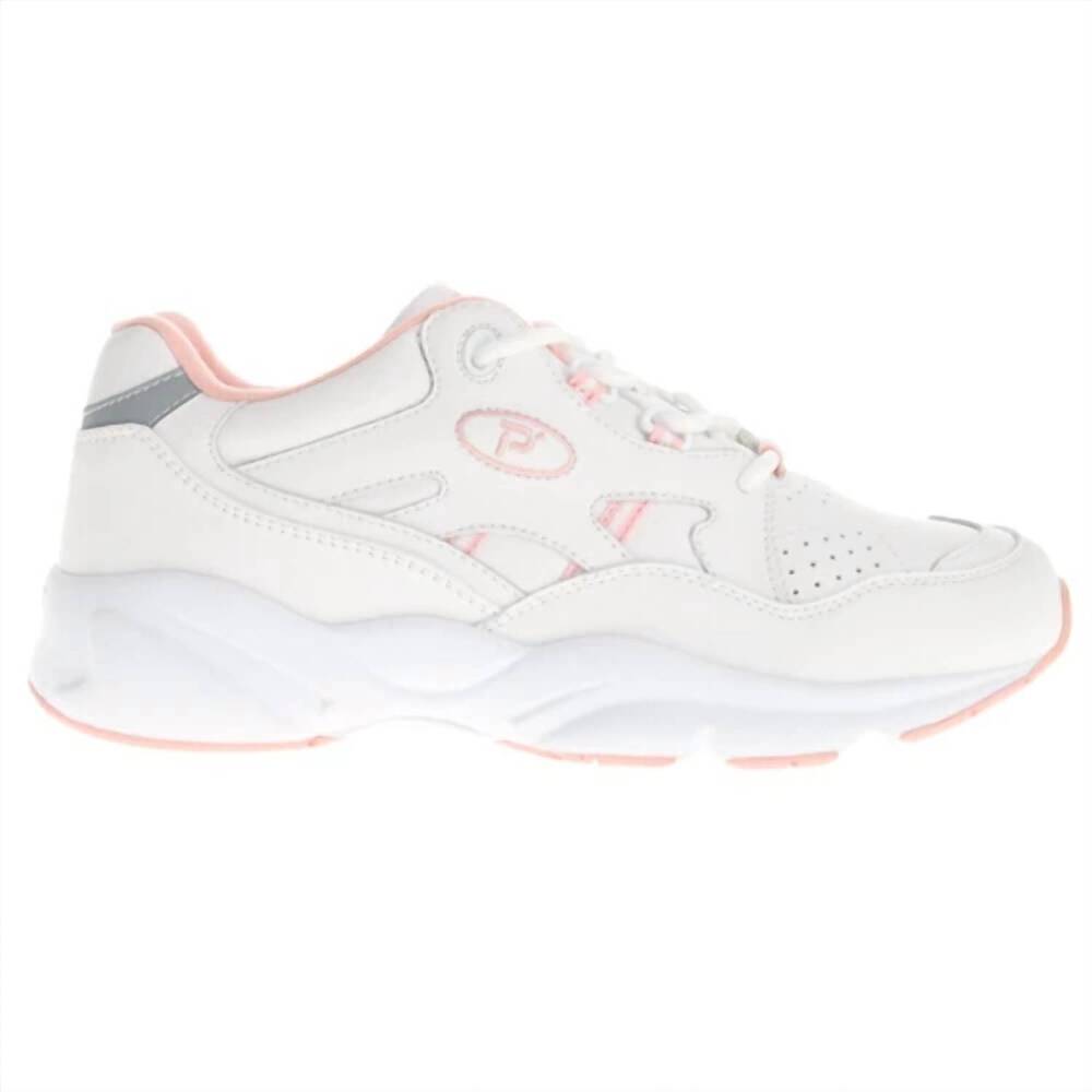 NEW PROPET women's stability walker athletic shoe in white/pink